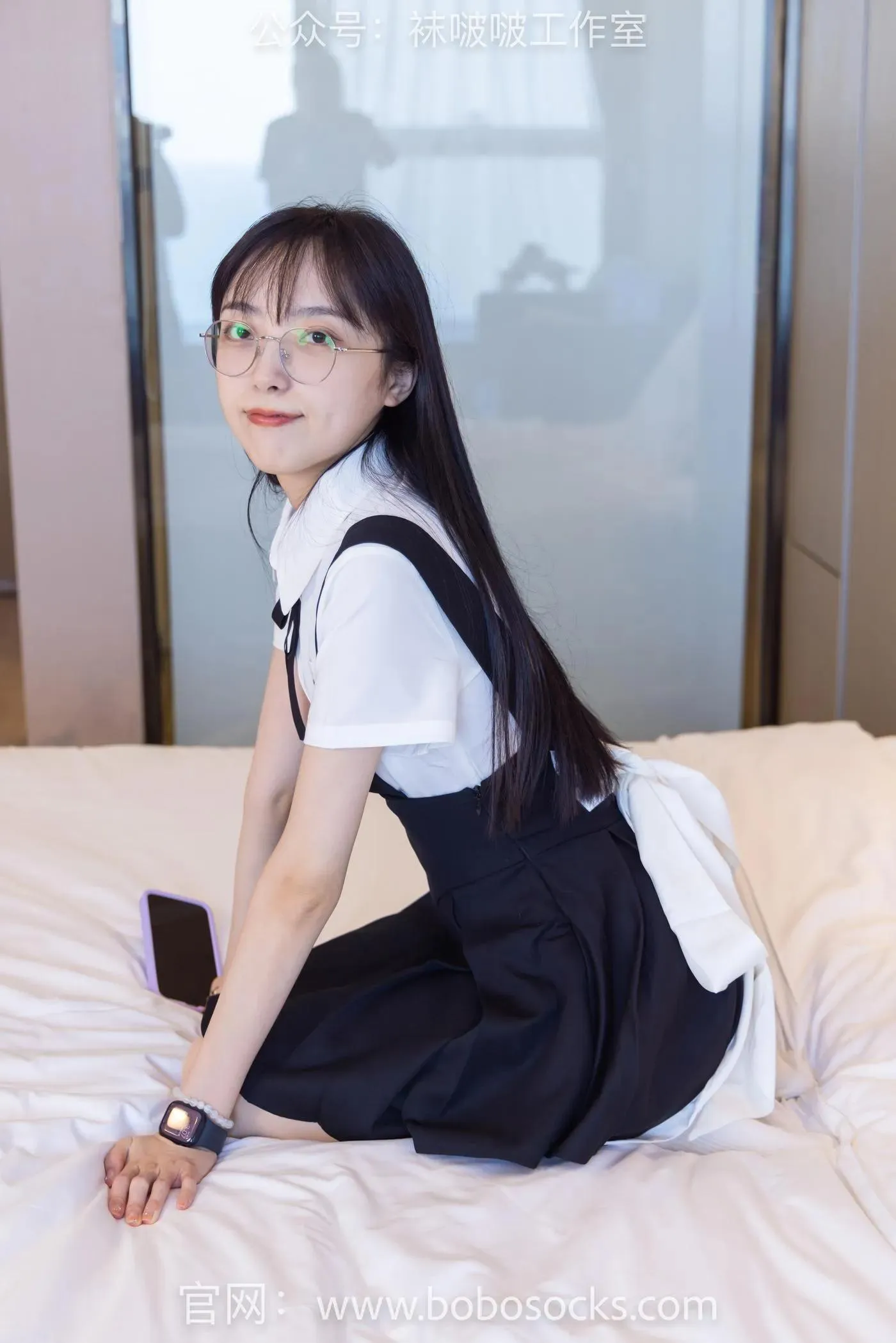 [BoBoSocks袜啵啵]NO.121 稚予-高跟鞋、白棉袜、肉丝 [138P]插图1